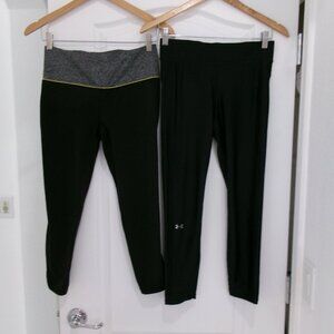 Lot 2 Pair Pants Under Armour Heat Gear Compression Victoria's Secret Knockout S